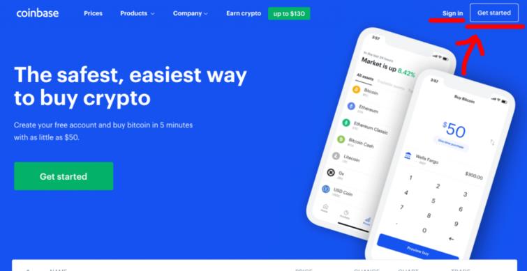 Coinbase-trang web