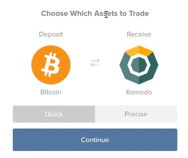 Köp Komodo från ShapeShift