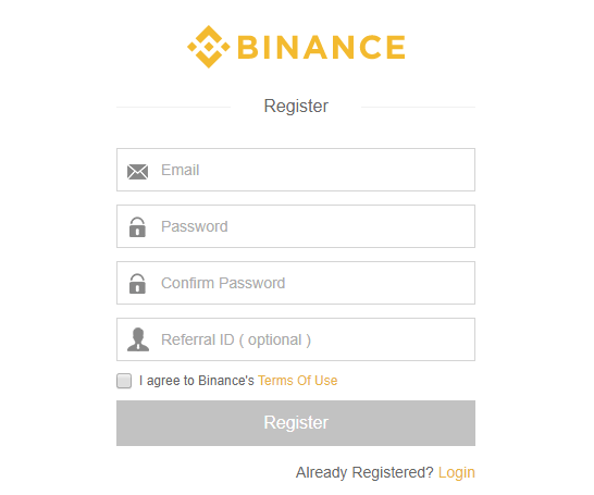 Đăng ký Binance