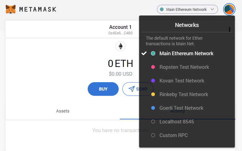 เครือข่ายทดสอบ ethereum