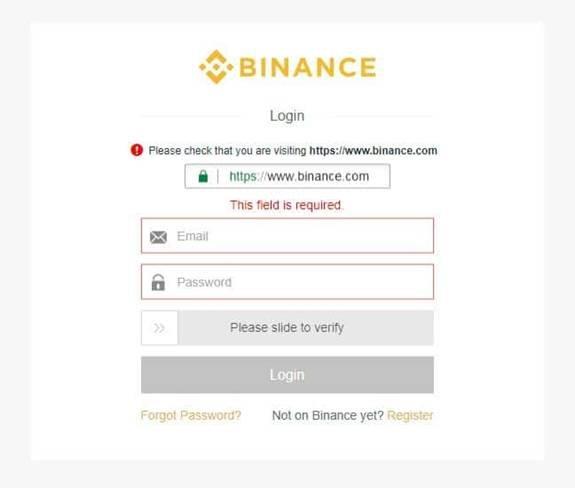 Binance-inloggning