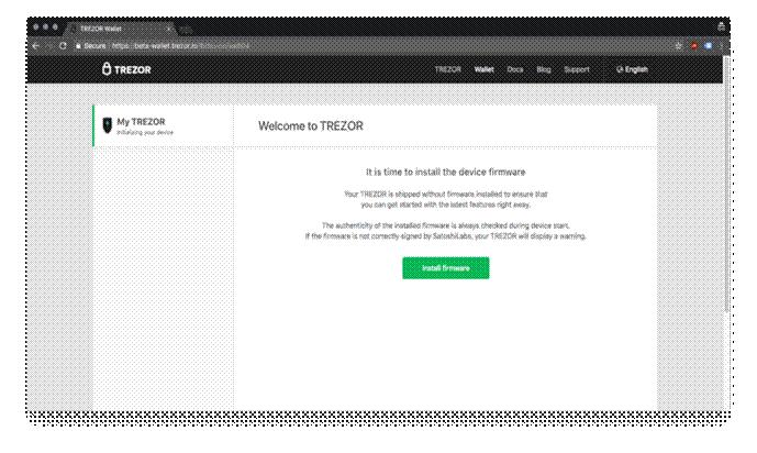 installera Trezor-firmware