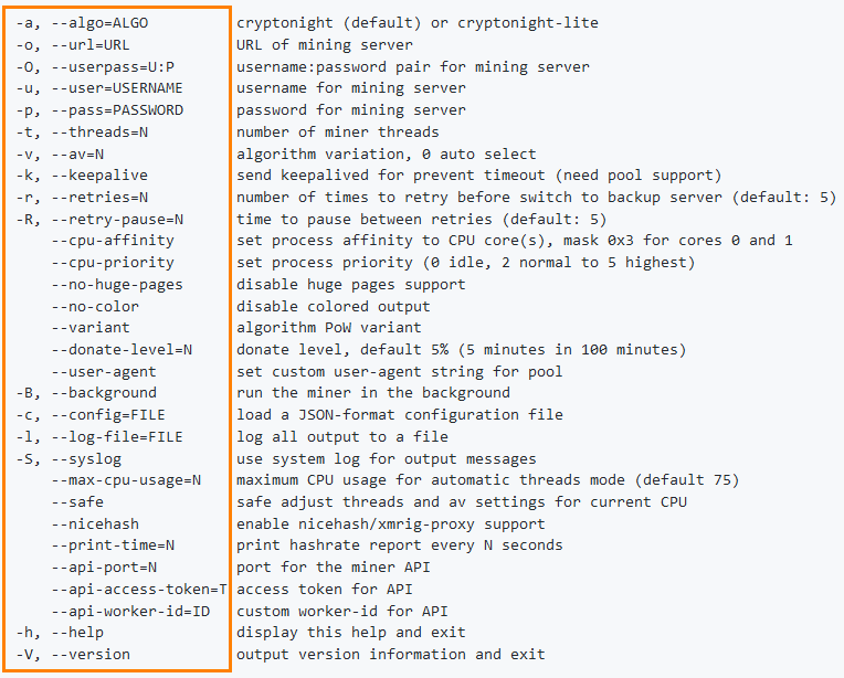 komandrindas opcija XMRig