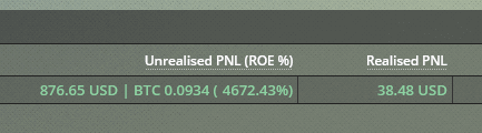 BitMEX pnl bằng USD