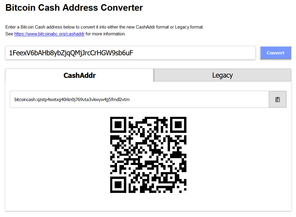công cụ chuyển đổi địa chỉ bitcoin cash